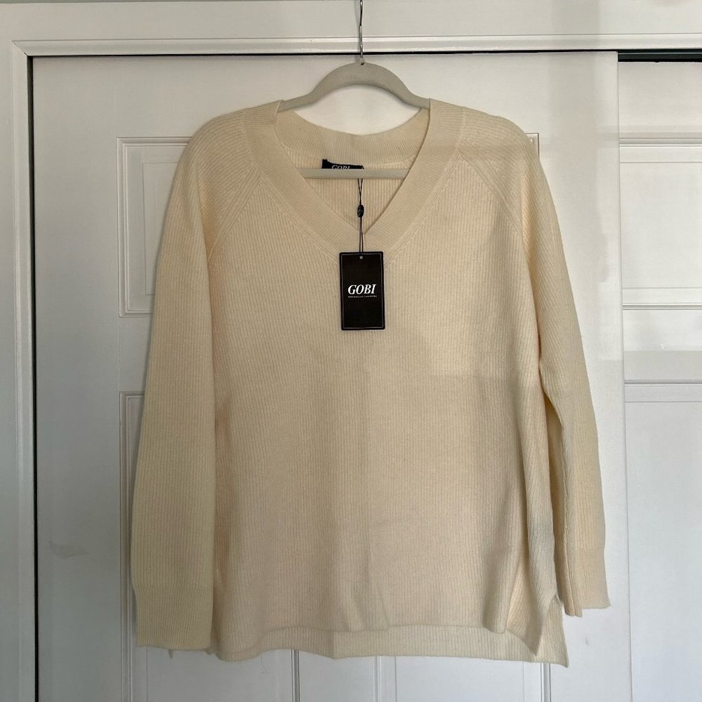 Gobi Cashmere V-neck Sweater | Sz L